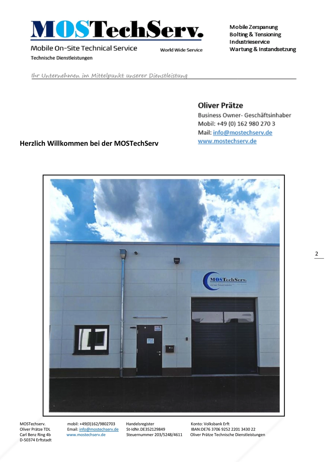 MOSTechServ -  Industrieller, Wartung & Instandhaltung Service -  Flyer